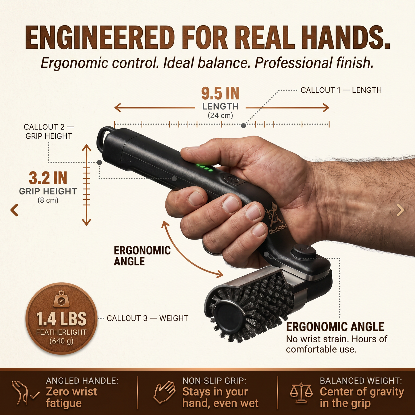 GrillGrinder Electric Grill Cleaner